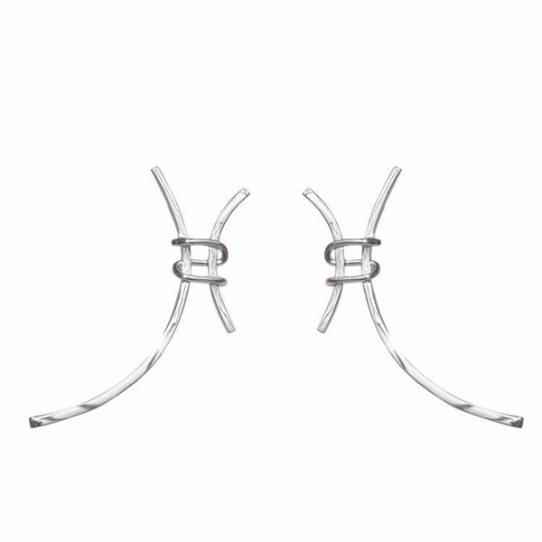 Boucles d'oreilles à tige en argent sterling 925 avec lettre H exagérée de fête