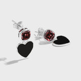 Boucles d'oreilles pendantes en argent sterling 925, couleur époxy, cœur coloré, bricolage d'été