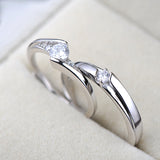 Minimalist CZ 925 Sterling Silver Adjustable Promise Ring