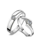 Minimalist CZ 925 Sterling Silver Adjustable Promise Ring