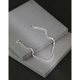 Bracelet simple en argent sterling 925 avec chaîne de boîte vintage