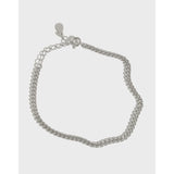 Bracelet en argent sterling 925 à chaîne gourmette creuse pour hommes