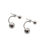 Boucles d'oreilles à tige en argent sterling 925 avec perles rondes classiques simples