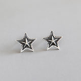 Vintage Stars Women 925 Sterling Silver Stud Earrings