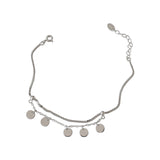 Bracelet en argent sterling 925 avec disque double couche Party