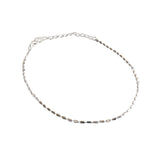 Bracelet en argent sterling 925 avec perles en tube simples