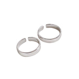 Simple Smooth Surface 4mm 925 Sterling Silver Adjustable Ring