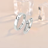 Simple Micro Setting CZ 925 Sterling Silver Adjustable Promise Ring