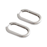 Boucles d'oreilles créoles en argent sterling 925 en forme de U avec nouvelle géométrie