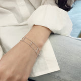 Bracelet en argent sterling 925 à la mode avec dollars CZ de fête