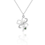 Collier en argent sterling 925 avec trèfle à quatre feuilles, cadeau