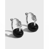 Boucles d'oreilles créoles en argent Sterling 925 pour femmes, Agate naturelle, Aventurine, Quartz, topaze, cristal