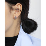 Boucles d'oreilles créoles en argent sterling 925 Sweet Star