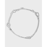 Bracelet minimaliste en argent sterling 925 à branches torsadées irrégulières