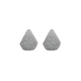 Office Micro Setting CZ Waterdrop 925 Sterling Silver Stud Earrings