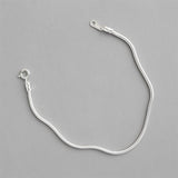 Women 2mm Snake Chain 925 Sterling Silver Bracelet