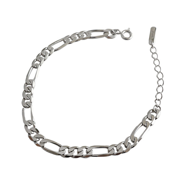 Bracelet en argent sterling 925 à chaîne creuse classique