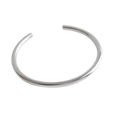 Simple Golden 925 Sterling Silver Open Bangle