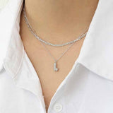 Simple 925 Sterling Silver Stacking Chain Necklace