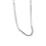 Collier ras du cou en argent sterling 925 à chaîne double couche