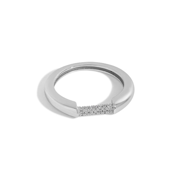 Minimalism Micro Setting CZ 925 Sterling Silver Ring