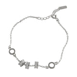 Bracelet en argent sterling 925 avec perles de transfert porte-bonheur CZ, cadeau