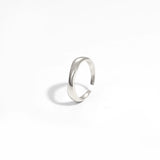 Simple Wave Irregulae Office 925 Sterling Silver Adjustable Ring