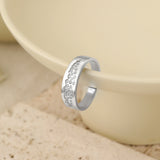 Belle bague réglable en argent sterling 925 avec CZ Star River bleue